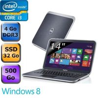 Ordinateur Portable DELLINSPIRON14Z5423ARGENTINTEL CORE I3 3217U 1.8GHZ 4GO 500GO WIN8