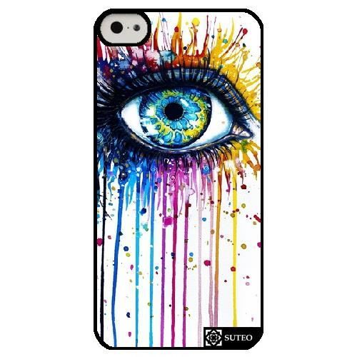 Coque Iphone 5c Oeil larme multicouleur ref 682 Achat coque