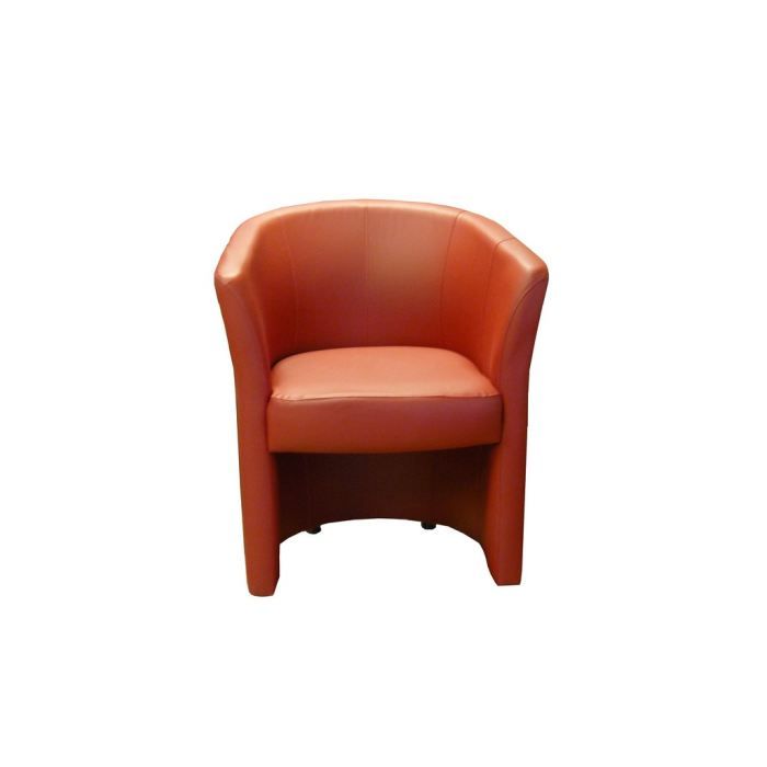 fauteuil cabriolet cuir orange
