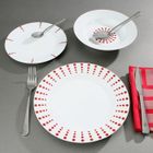  Service Porcelaine 18 pièces RED DOTS