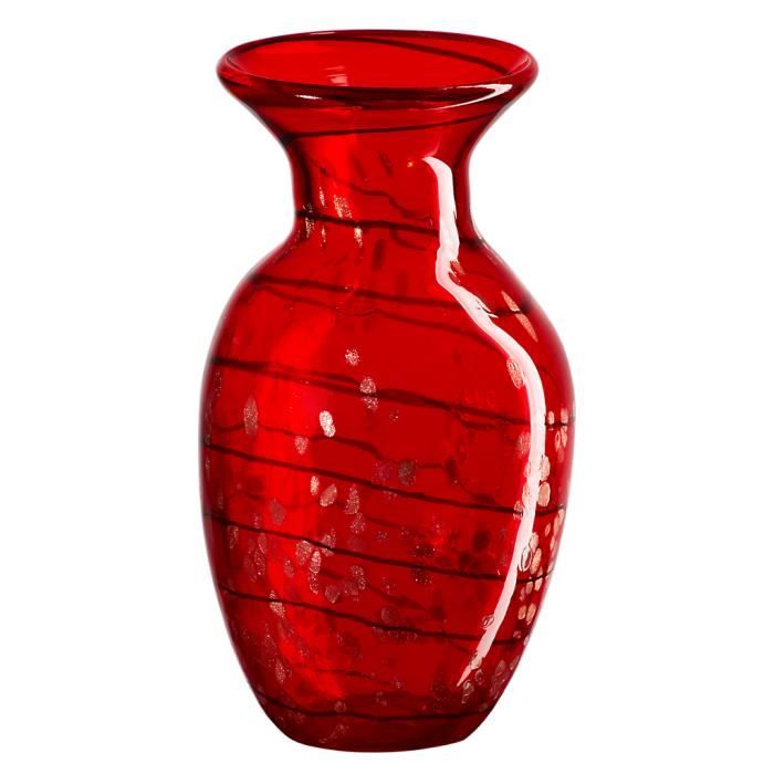 Vase, verre, "SAMOA", rouge, 30 cm, fait à la m… Achat / Vente vase