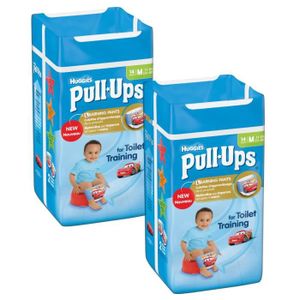Lot de 2 HUGGIES Pull-Ups Boy Taille 5 - De 11 ? 18kg - 14 couches