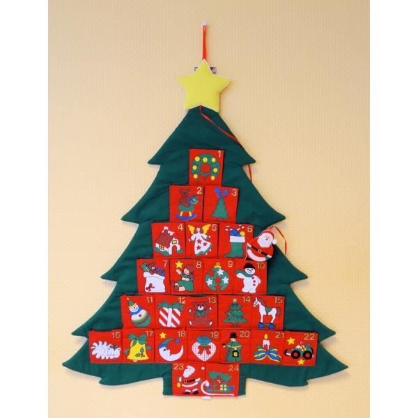 Calendrier de l'Avent - Sapin en tissus à suspe... - Achat / Vente
