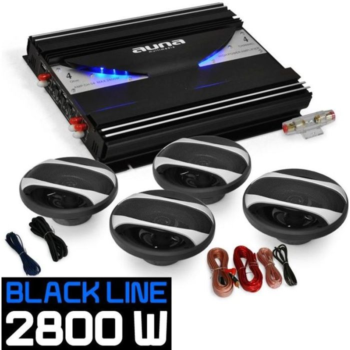 Set "Black Line 400" hifi auto 4.0 ampli Achat / Vente PACK SONO Set