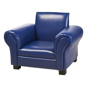 Fauteuil club enfant en simili Bleu