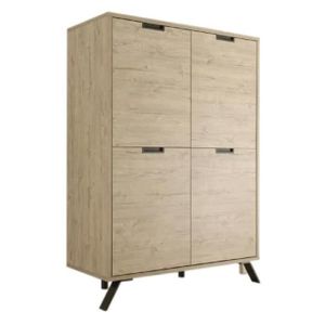 PREMIUM Bahut 106 cm - Décor ch?ne et noir