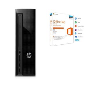 HP PC de Bureau 260-a103nf - 4 Go de RAM- Windows 10 - Intel Prentium J3710 - Intel HD Graphics - Disque dur 1 To + Office 365 Home