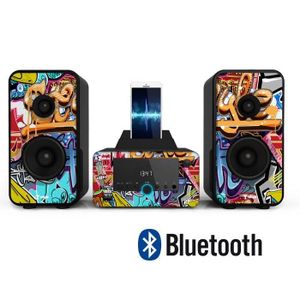 TOKAI WO 243 Micro-chaîne HiFi Bluetooth - Station d'accueil - STREET ART