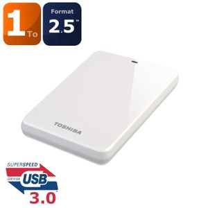 DISQUE DUR EXTERNE Toshiba STOR.E CANVIO 1000Go Blanc 2.5" USB3.0