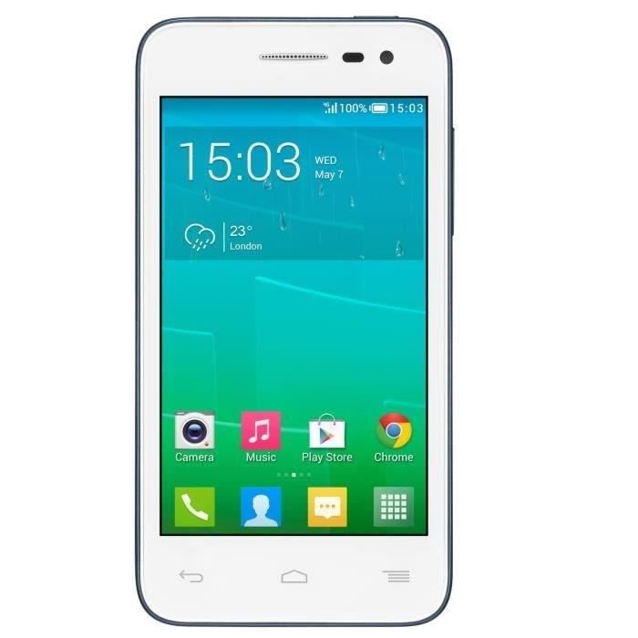 ALCATEL ONETOUCH Pop S3 blanc & bleu 4G smartphone, prix pas cher