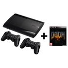  PS3 12 GO NOIRE + 2 DUAL SHOCK + DOOM 3 BFG