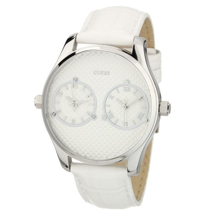 montre guess femme double fuseau horaire