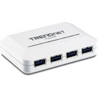 Hub TRENDNETTU3H4BLANC4 PORT
