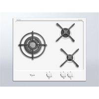 PLAQUE GAZ WHIRLPOOL AKT 653 WH Table de cuisson gaz-3 foyers PLAQUE GAZ WHIRLPOOL AKT 653 WH Table de cuisson gaz-3 foyers