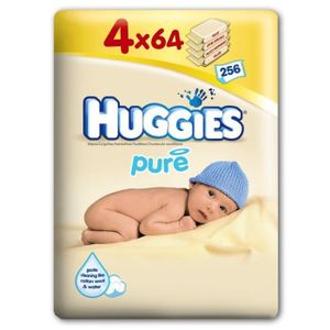 COUCHE - LANGE  HUGGIES Lingettes Pure Quatro