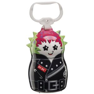 FERPLAST Dudu' People Punk Support pour sachets hygiéniques en plastique 5,5x9cm - Noir, rose et vert - Pour chien