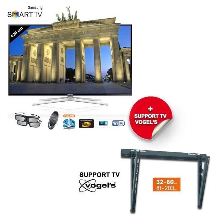 SAMSUNG UE50H6400 Smart TV 127 cm + Support mural pack tv led et