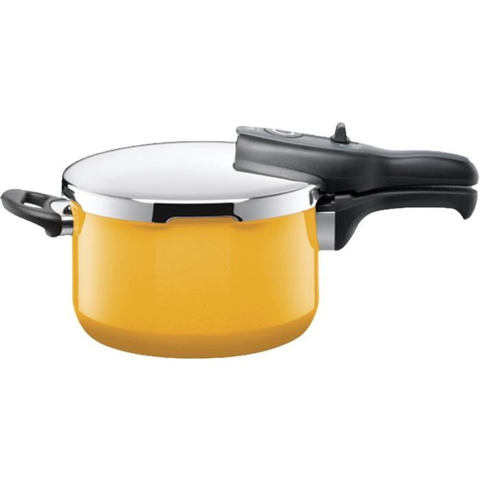 Autocuiseur Silit Sicomatic T-Plus Duo - 4.5L + 3L - Acier Émaillé Noir - Sans Nickel - Tous Feux