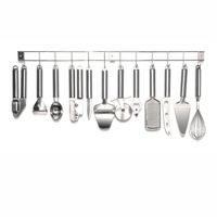 ENSEMBLE USTENSILES - LOT USTENSILES  Support inox + 12 ustensiles métal