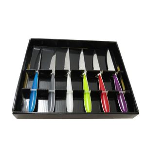 Coffret de 6 couteaux Bi-ton mixé en acier inoxydable Brazil