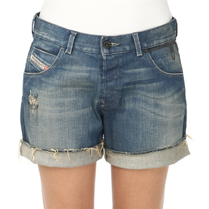 DIESEL Short Nippy Femme Bleu stone used. Achat / Vente short