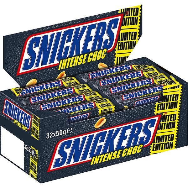 Snickers Intense Choc Chocolat Barres LIMITED EDITION 32 x 50g - Achat ...