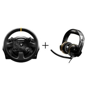 Pack Thrustmaster : Volant TX Racing Wheel Leather Edition - PC / Xbox One + Micro-Casque Gamer Y-300CPX GRWL Edition - Filaire