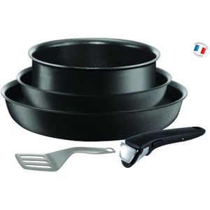TEFAL INGENIO Batterie de cuisine 5 pi?ces L6548402 18-22-26cm Tous feux dont induction noir