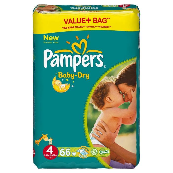 PAMPERS Baby Dry 7 à 18 Kgs X66 (x1) Achat / Vente couche jetable PAMPERS Baby Dry X 66