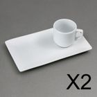  Porcelaine Hôtelière 2Tasse+SsTasse Café Gourmand