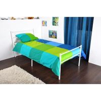 LIT NON PLIANT BEBE LIT ENFANT BLANC METAL PRIMO