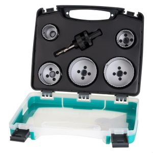 WOLFCRAFT Coffret spécial électricité et plomberie 5 trépans ? 35, 40, 51, 65, 68mm et 1 axe avec foret centreur