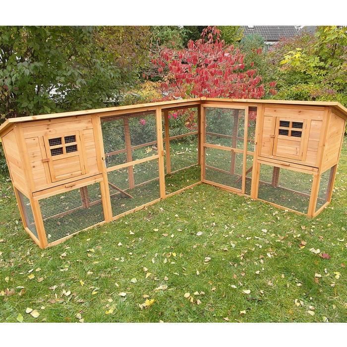 Cages à lapins marron clair à 2 niveaux 251 cm. - Achat / Vente cage ...