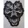 Grand patch dorsal tête de mort grise et et noire