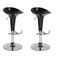 TABOURET Tabouret de bar SWING (lot de 2)-Noir