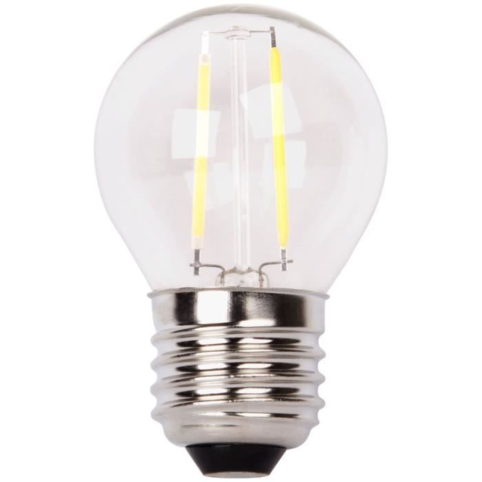 XQLITE Ampoule LED filament LED globe E27 2W équivalence 20W Achat