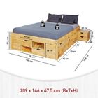  LIT "CLAAS" 2 PERSONNES PIN MASSIF 140 x 200 cm