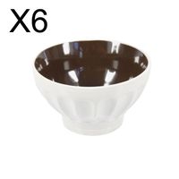 BOL - MUG - MAZAGRAN 6 Bols Café Crème Beige Ø 13,5cm DELYS-BY-CREALYS