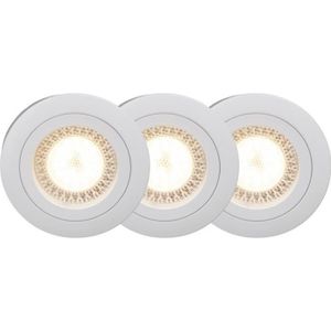 BRILLIANT Kit de 3 spots encastrable fixes LED Easy Clip diam?tre 7 cm GU10 5W blanc