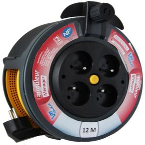VOLTMAN Enrouleur ménager 12 m H05VVF 3G1,5