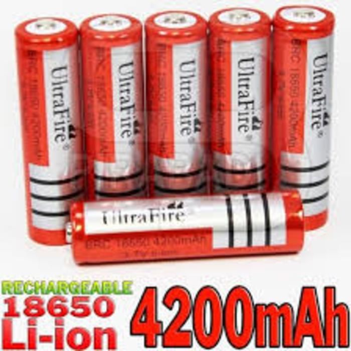 6 PILES ACCU RECHARGEABLE BRC 18650 LIION 3.7v 4200mAH BATTERY