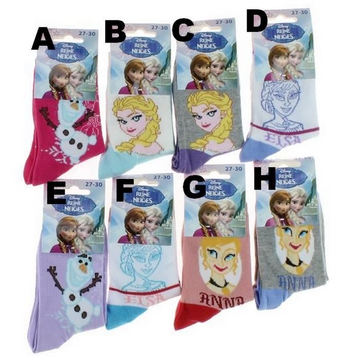 Chaussette La Reine des neiges Modèle B Achat / Vente chaussettes