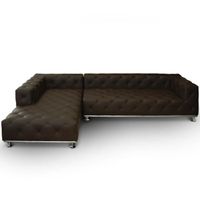 CANAPE - SOFA - BANQUETTE Canapé d'angle Luxman Marron