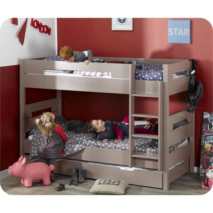 Pack lit superposé enfant bow lin 2 matelas achat / vente ... Literie Lin Créatif