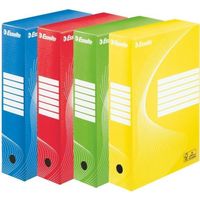 ESSELTE Lot de 4 Boîtes Archives 80 mm Couleur ESSELTE Lot de 4 Boîtes Archives 80 mm Couleur