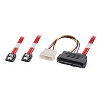 CABLE E-SATA Lindy - Câble SATA interne SFF-8482 + Molex 0,5m