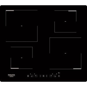 HOTPOINT HKIA640C - Table de cuisson - Induction - 4 zones - 7200W - L59xP51cm - Rev?tement verre - Noir