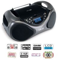 RADIO CD CASSETTE AKAI AB-40K Scorpio Lecteur CD portable USB MP3 RADIO CD CASSETTE AKAI AB-40K Scorpio Lecteur CD portable USB MP3