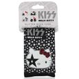 HOUSSE-COQUE TELEPHONE KISS HELLO KITTY Etui ouverture latéral Noir