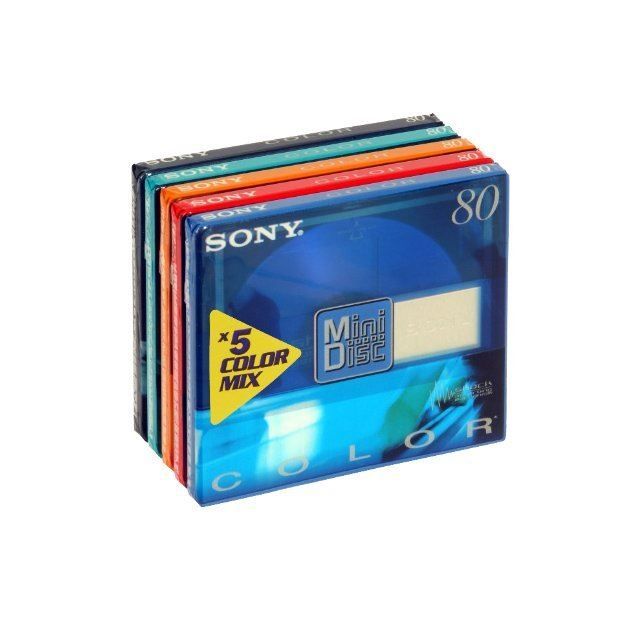 Lot de 5 MiniDisc 80 mn 5MDW80 COULEUR Achat / Vente mini disc